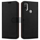 For Motorola Moto E20 / E30 / E40 Case Leather Wallet Book Flip Folio Stand View