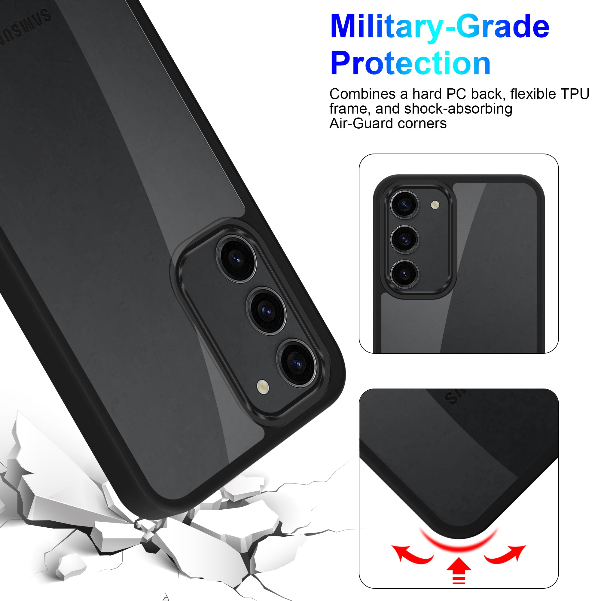 iCatchy Case for Samsung Galaxy S23+ / S23 Plus 5G 6.6-Inch Anti-Scratch Clear Hard Back Transparent Bumper Shockproof Phone Cover [Anti Yellowing] image 5