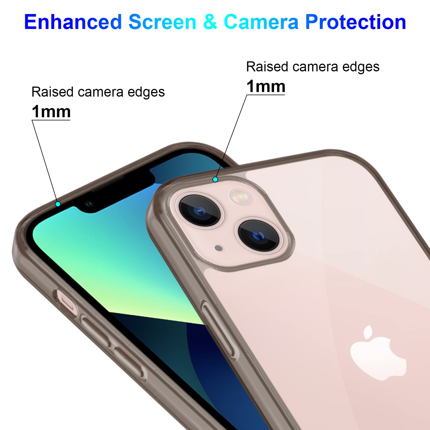 iCatchy Case Compatible with iPhone 14 6.1-Inch, Shockproof Bumper Cover, Anti-Scratch Clear Back image 7