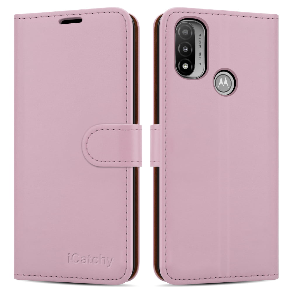 For Motorola Moto E20 / E30 / E40 Case Leather Wallet Book Flip Folio Stand View