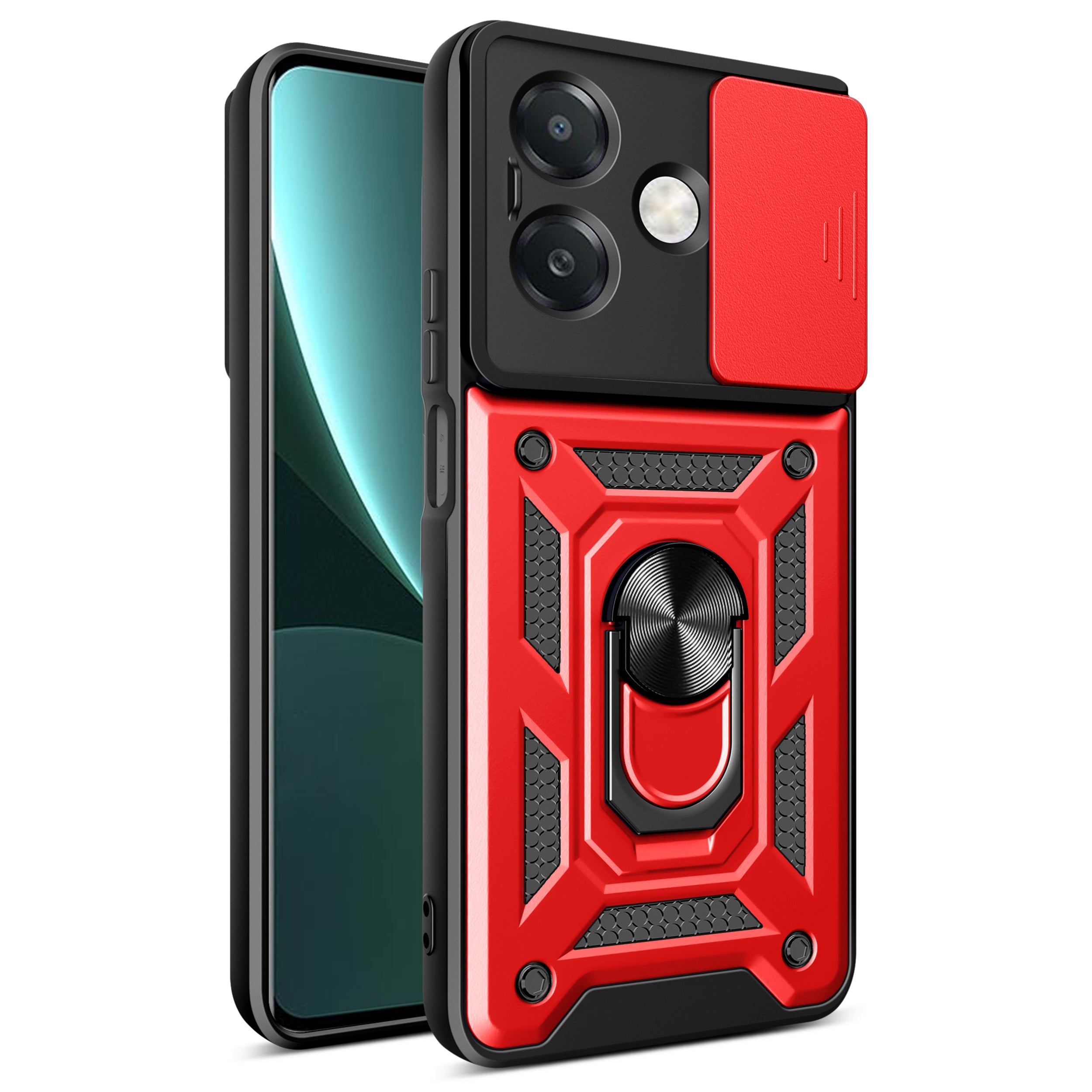iCatchy for Oppo A60 5G Case, Slide Camera Full Body Protective Shockproof Silicone Tough Hard Armour Military Protective Cover compatible For Oppo A60 5G Case