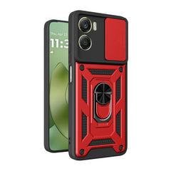 iCatchy Case for Motorola G06 / G06 Power With 2 Screen Protector Sliding Camera Cover Shockproof Heavy-duty Military Rugged Ring Holder Kickstand for Moto G06/G06 Power Phone