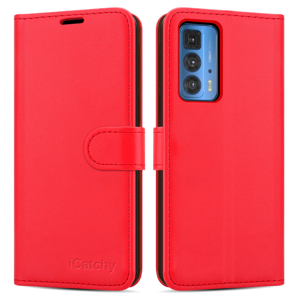 For Motorola Edge 20 Pro Case Leather Wallet Book Flip Folio Stand View Cover Pouch for Motorola Edge 20 Pro