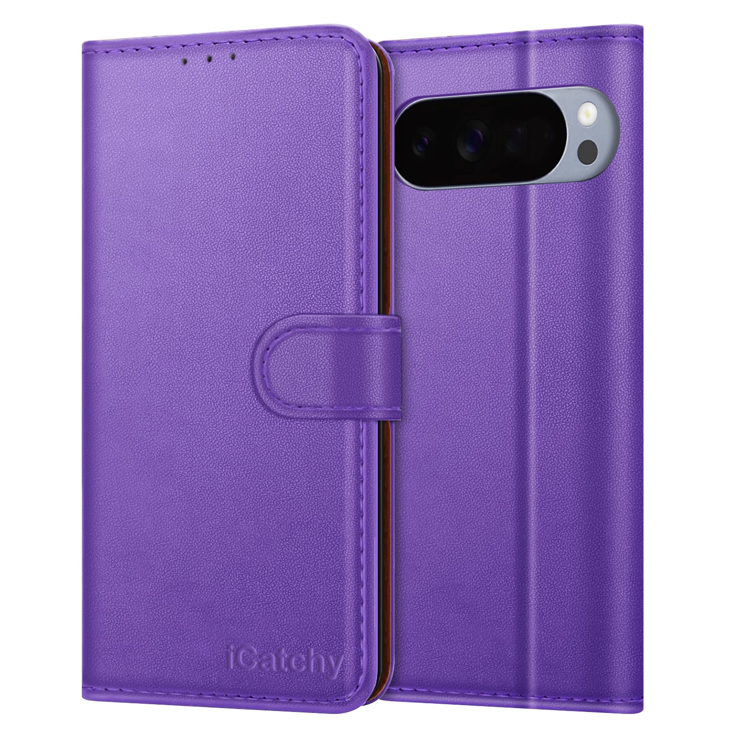 Case for Google 10 / 10 Pro with 4 Card Slots Leather Wallet Flip Book Magnetic Closure Kickstand Shockproof Protective Phone Cover compatible with Pixel 10 / 10 Pro