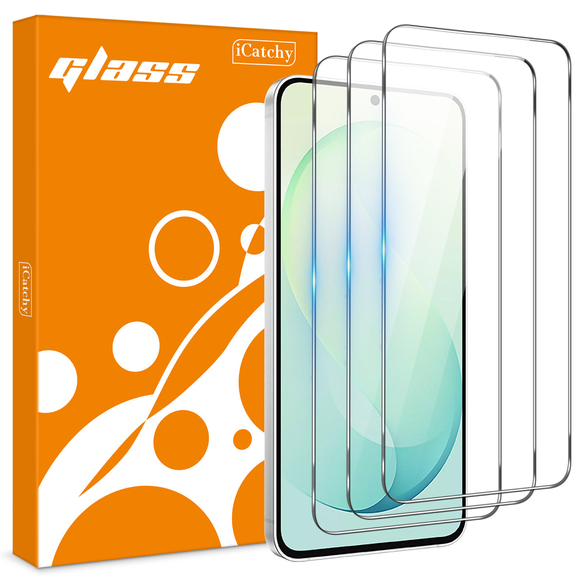 iCatchy [3 Pack] Screen Protector for Samsung Galaxy S26 FE, Phone High Transparency Tempered Glass Protection Film Impact-Protection Anti-Scratch Compatible with Galaxy S26 FE