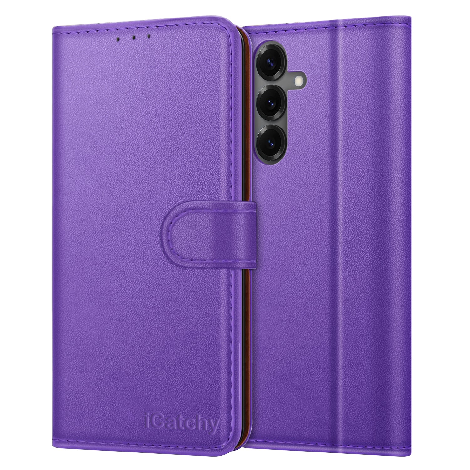 iCatchy for Samsung A17 5G Case with 4 Card Slots Leather Wallet Flip Book Magnetic Closure Kickstand Shockproof Protective Phone Cover compatible with Galaxy A17
