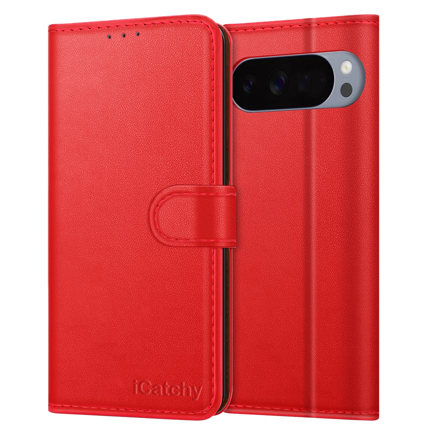 Case for Google 10 / 10 Pro with 4 Card Slots Leather Wallet Flip Book Magnetic Closure Kickstand Shockproof Protective Phone Cover compatible with Pixel 10 / 10 Pro