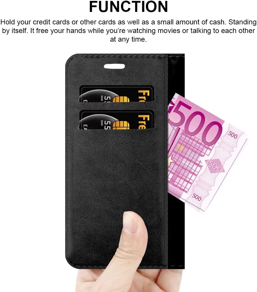 iCatchy for Samsung Galaxy A03 Case Leather Wallet Book Flip Folio Stand View Cover Magnetic Closure with Card Slots and Kickstand for Samsung Galaxy A03 Phone Cover image 3