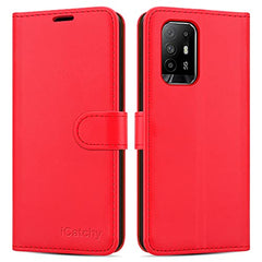 iCatchy For Oppo A94 5G Case Leather Wallet Book Flip Folio Stand View Cover Pouch for Oppo A94 5G image 1