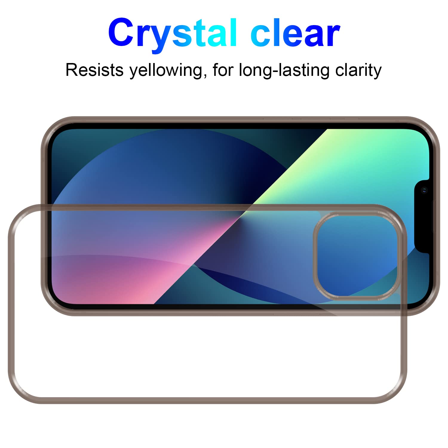 iCatchy Case Compatible with iPhone 14 6.1-Inch, Shockproof Bumper Cover, Anti-Scratch Clear Back image 2
