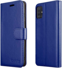 iCatchy For Samsung Galaxy A51 Case Leather Wallet Book Flip Folio Stand View Cover Pouch Compatible with Samsung Galaxy A51 Phone case image 0