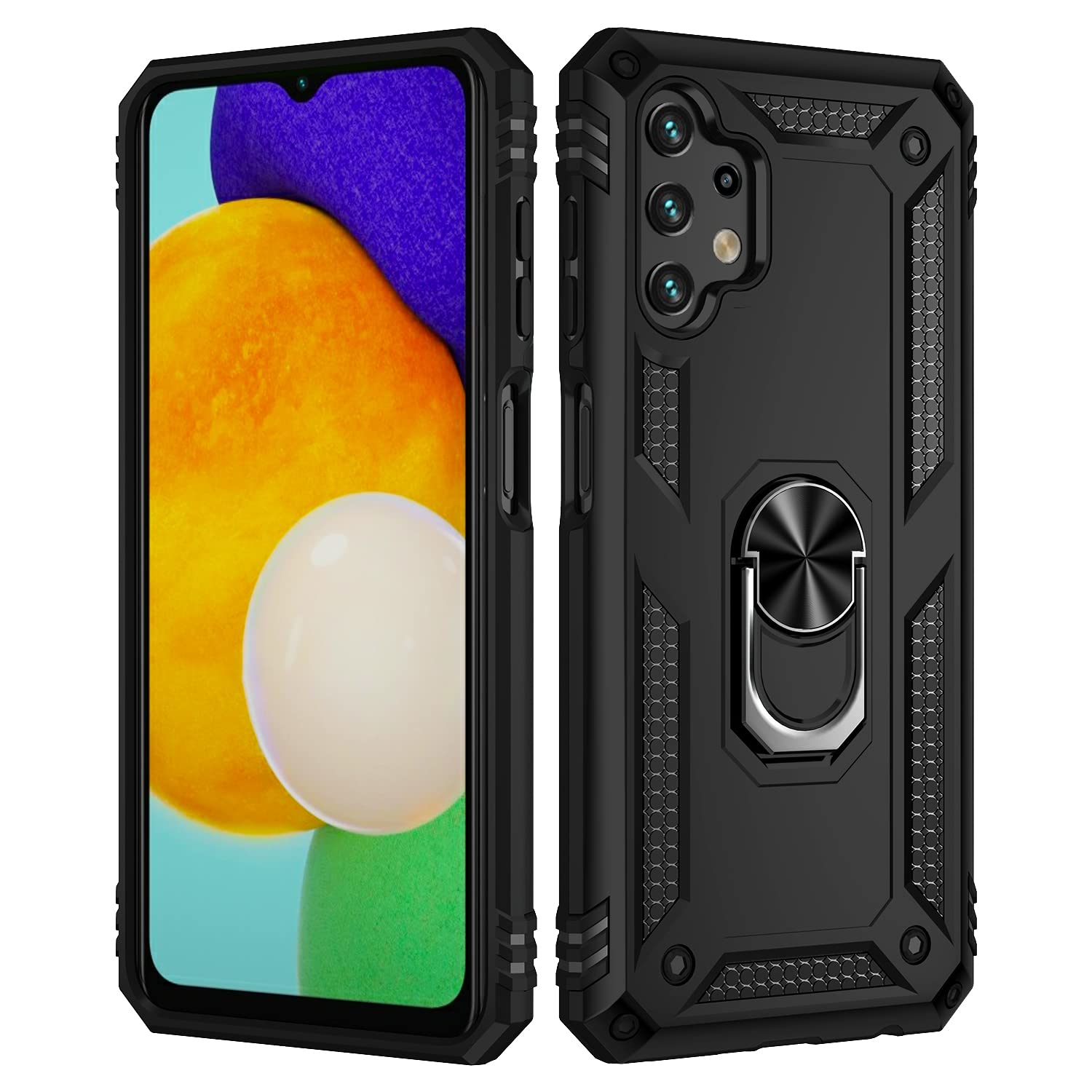 iCatchy for Samsung Galaxy A13 4G Case Ring Holder Military Grade Protective Silicone Shockproof Tough Armor Phone Cover Compatible with Samsung Galaxy A13 4G Phone Cover image 0