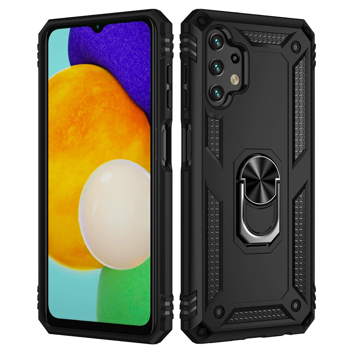 iCatchy for Samsung Galaxy A13 4G Case Ring Holder Military Grade Protective Silicone Shockproof Tough Armor Phone Cover Compatible with Samsung Galaxy A13 4G Phone Cover image 0