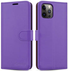 iPhone 12 Case/iPhone 12 Pro (6.1'') Phone Cover case Leather Wallet Book Flip Folio Stand View Case image 3