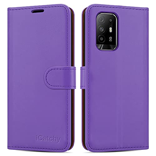 iCatchy For Oppo A94 5G Case Leather Wallet Book Flip Folio Stand View Cover Pouch for Oppo A94 5G