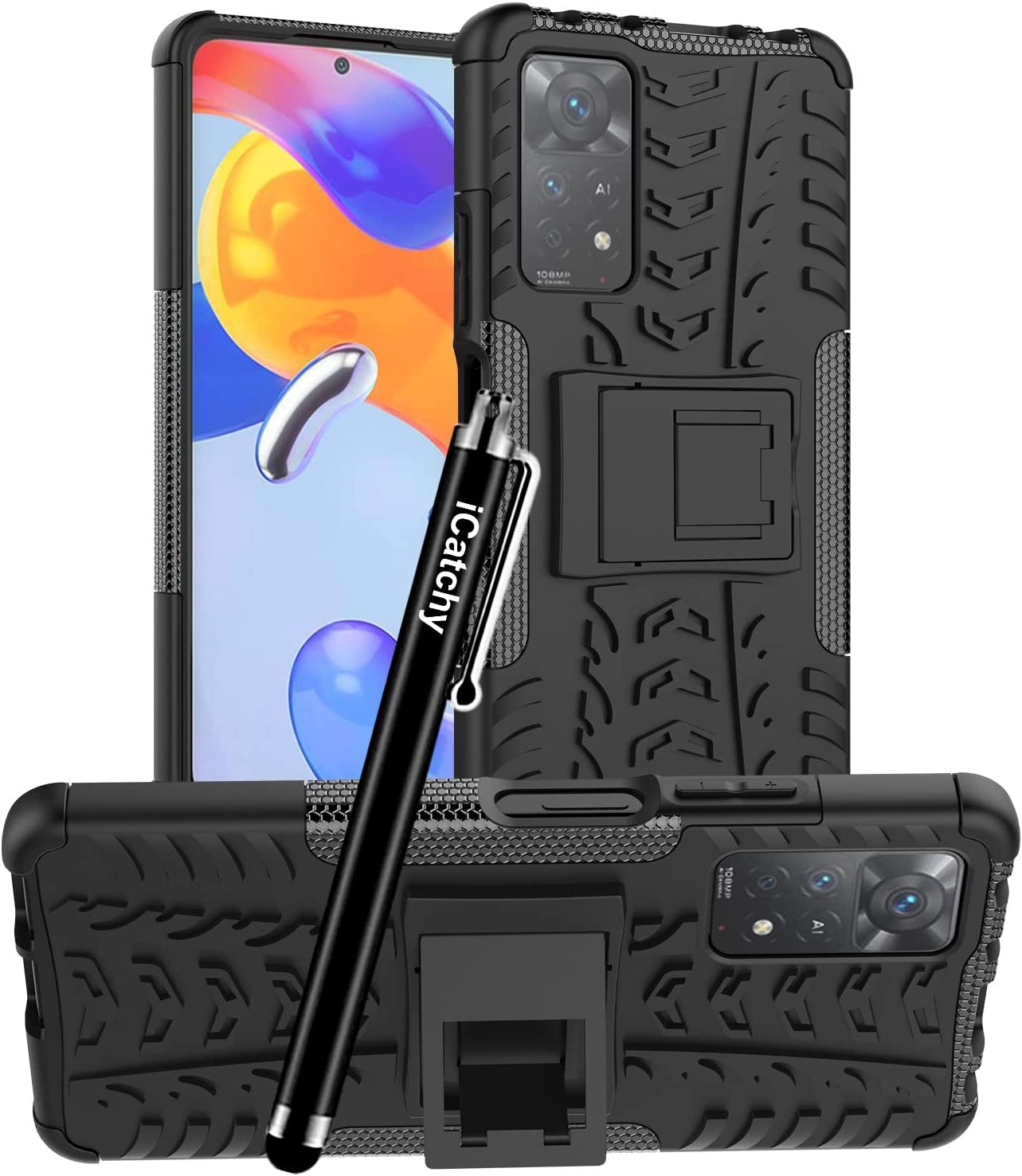 iCatchy for Xiaomi Redmi Note 11 Pro 5G Case, Heavy Duty Hard Tough Dual Layer Hybrid Shockproof Cover compatible For Redmi Note 11 Pro 5G Phone Case image 1