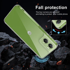 iCatchy Case for Motorola Moto G06 / G06 Power, Shockproof Transparent Back Phone Cover with 2-Pack Tempered Glass Screen Protector, Anti-Scratch Bumper Clear Back (Clear)