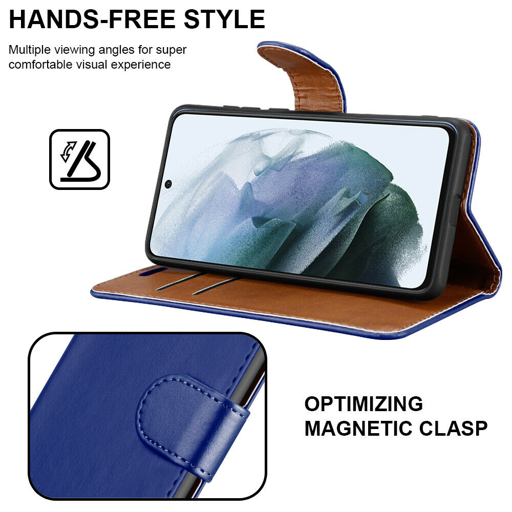 For Samsung Galaxy S21 FE Case Premium Leather Wallet Flip Card Slot Phone Cover image 17