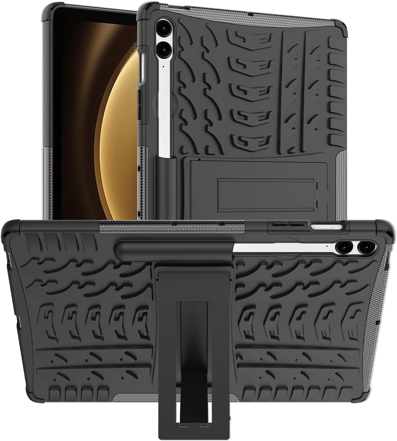 iCatchy Case for Samsung Galaxy Tab S9 FE Plus (12.4'' Inch) Heavy Duty Hard Tough Dual Layer Hybrid Shockproof Cover compatible with Samsung Tab S9 FE Plus (Model: SM-X610 / SM-X616 / SM-X618) image 0