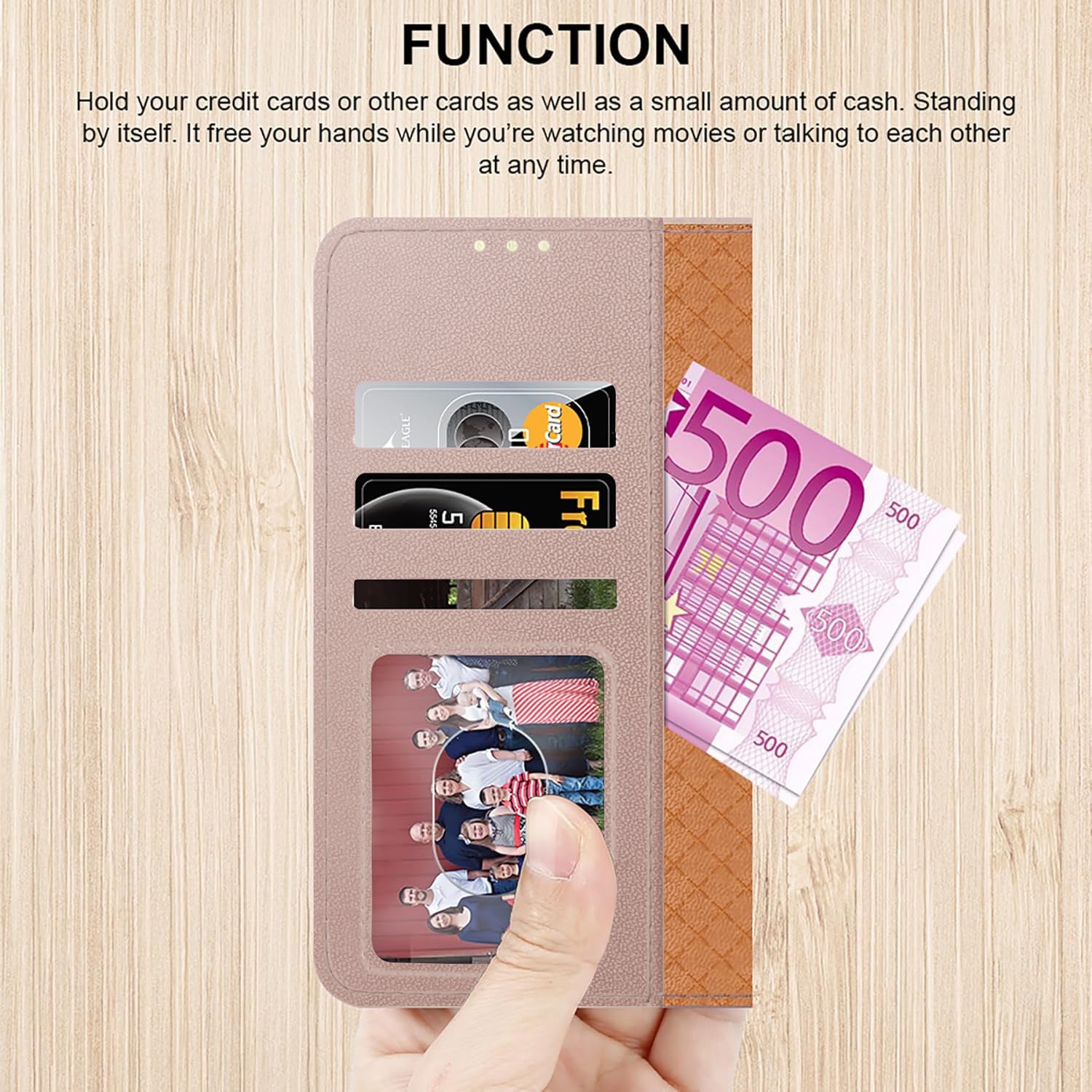 iCatchy for iPhone 17 Case with 3 Card Slots Leather Wallet Flip Book Magnetic Closure Kickstand Shockproof Protective Phone Cover compatible with iPhone 17