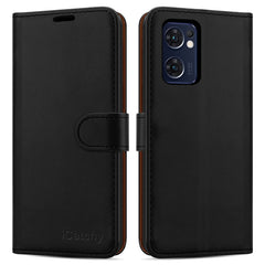 iCatchy for Oppo Find X5 Lite Case Leather Wallet Book Flip Folio Stand View Cover Magnetic Closure with Card Slots and Kickstand Cover for for Oppo Find X5 Lite Phone image 0