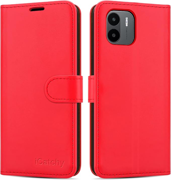 iCatchy for Samsung Galaxy A03 Case Leather Wallet Book Flip Folio Stand View Cover Magnetic Closure with Card Slots and Kickstand for Samsung Galaxy A03 Phone Cover