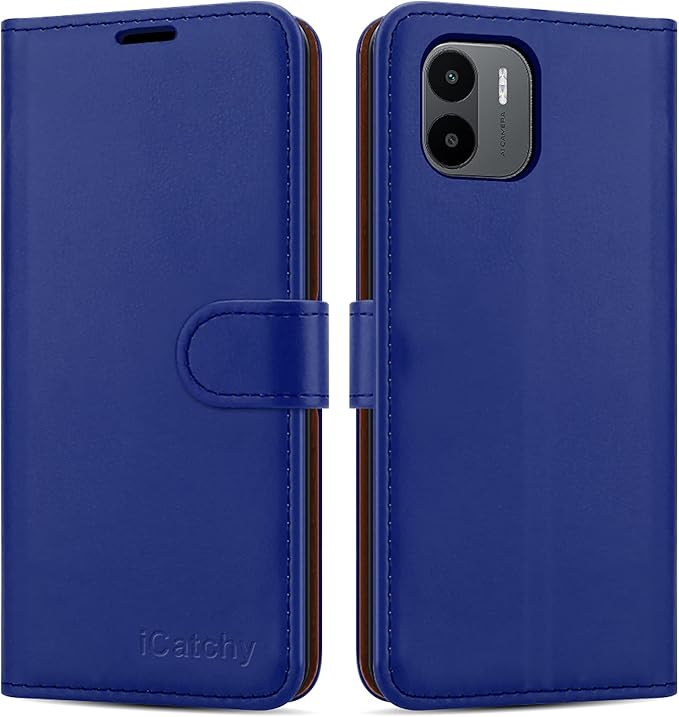 iCatchy for Samsung Galaxy A03 Case Leather Wallet Book Flip Folio Stand View Cover Magnetic Closure with Card Slots and Kickstand for Samsung Galaxy A03 Phone Cover