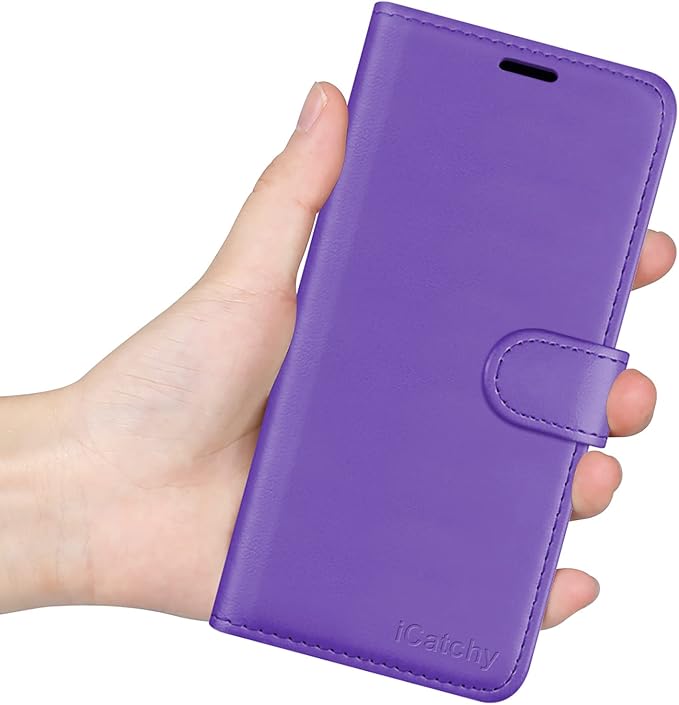 iCatchy for Samsung Galaxy M23 Case Leather Wallet Book Flip Folio Stand View Cover with Card Slots and Kickstand for Samsung Galaxy M23 Phone Cover