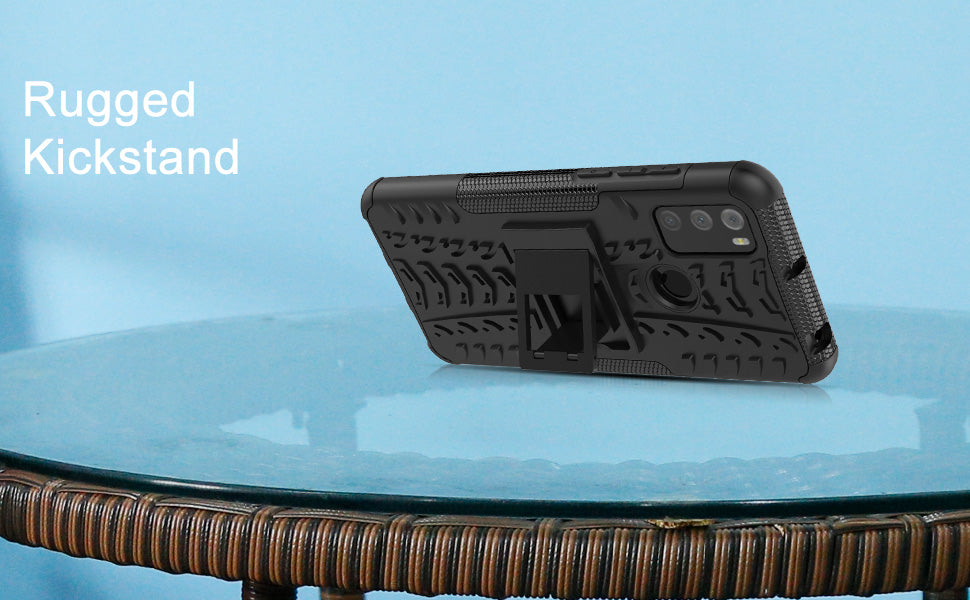 iCatchy for Alcatel 1S 2021 / 3L 2021 Case Heavy Duty Hard Tough Dual Layer Hybrid Shockproof kickstand Cover image 5