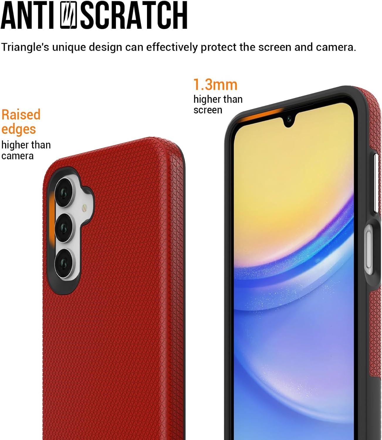 iCatchy Case for Samsung A17 A16 A26 Phone and 2X Screen Protector, Heavy Duty Rugged Military Grade Dual Layer Shockproof Matte Phone Cover