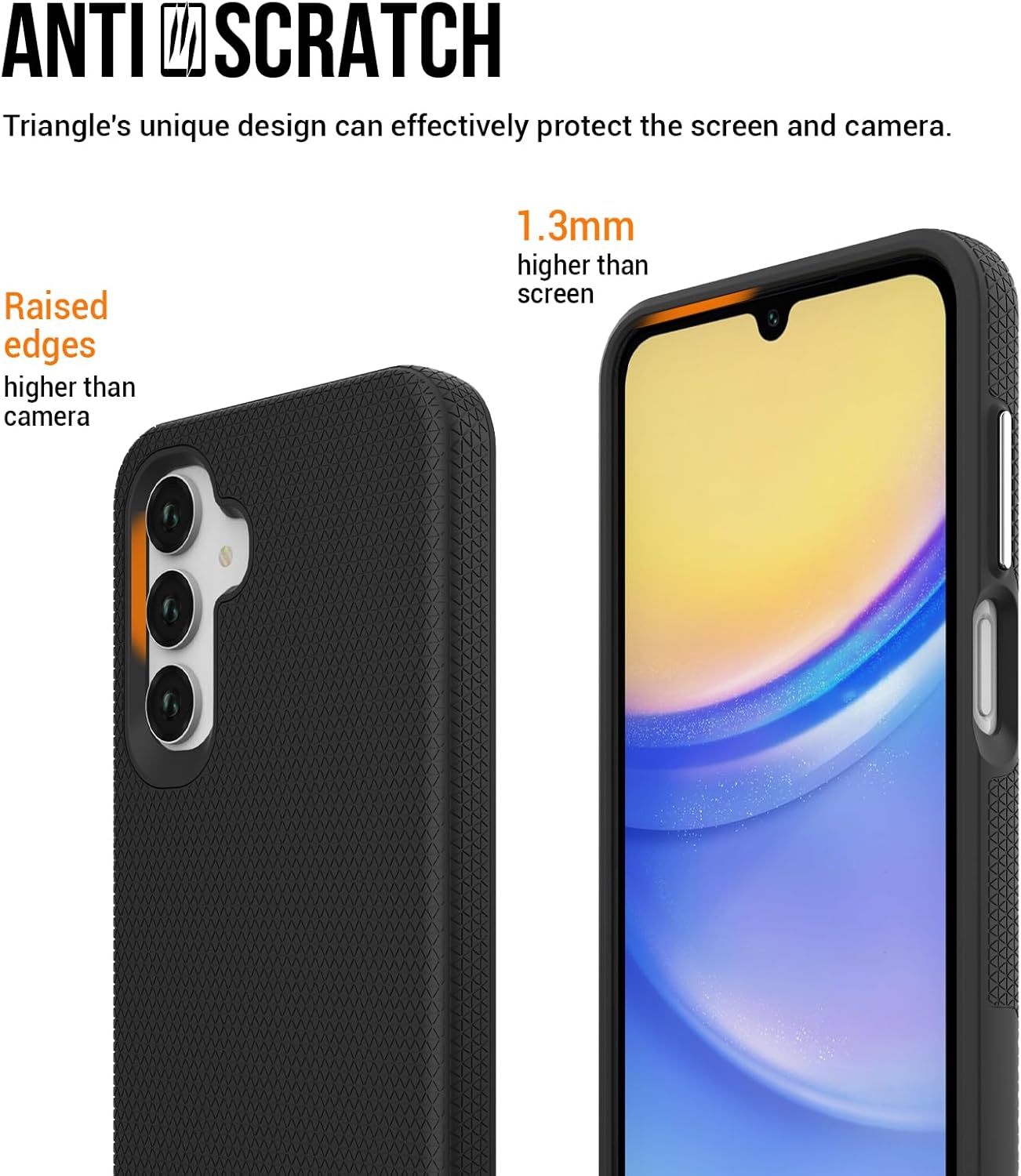 iCatchy Case for Samsung A17 A16 A26 Phone and 2X Screen Protector, Heavy Duty Rugged Military Grade Dual Layer Shockproof Matte Phone Cover