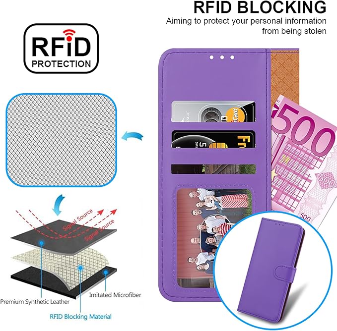 iCatchy for Google Pixel 8 Pro Case Leather Wallet Book Flip Folio Stand View Magnetic Protect RFID Blocking Cover Compatible with Pixel 8 Pro Phone