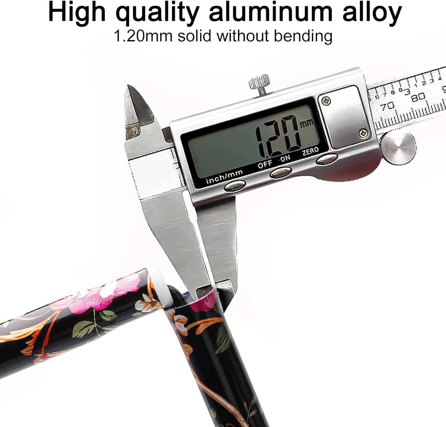 iCatchy Walking Flexible Stick, Easy Adjustable Height Folding Extendable Walking Aid Mobility Aid Collapsible Walking Stick for Unisex UKCA Approved