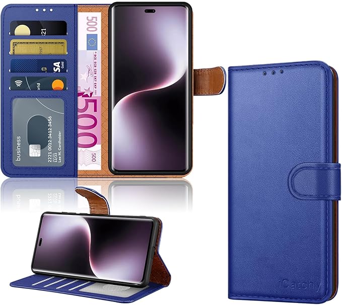 iCatchy for Honor Magic 7 Lite Case with 4 Card Slots Leather Wallet Flip Book RFID Blocking Magnetic Closure Kickstand Shockproof Protective Phone Cover Compatible with Magic 7 Lite