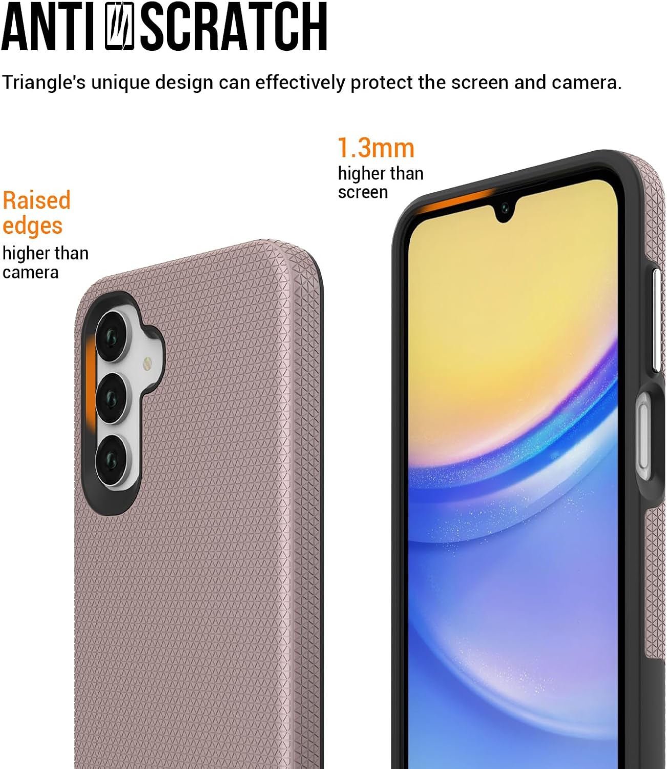 iCatchy Case for Samsung A17 A16 A26 Phone and 2X Screen Protector, Heavy Duty Rugged Military Grade Dual Layer Shockproof Matte Phone Cover