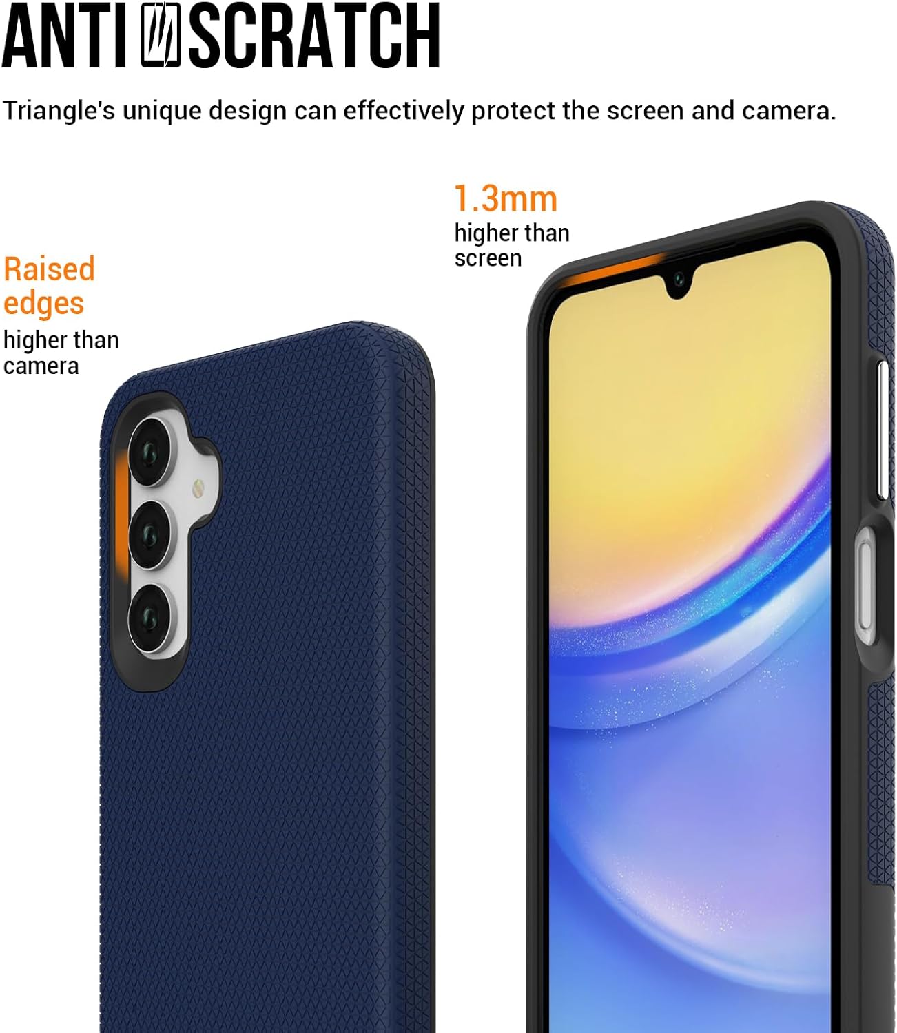 iCatchy Case for Samsung A17 A16 A26 Phone and 2X Screen Protector, Heavy Duty Rugged Military Grade Dual Layer Shockproof Matte Phone Cover