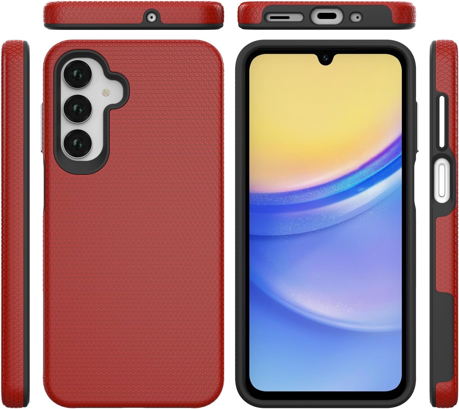 iCatchy Case for Samsung A17 A16 A26 Phone and 2X Screen Protector, Heavy Duty Rugged Military Grade Dual Layer Shockproof Matte Phone Cover