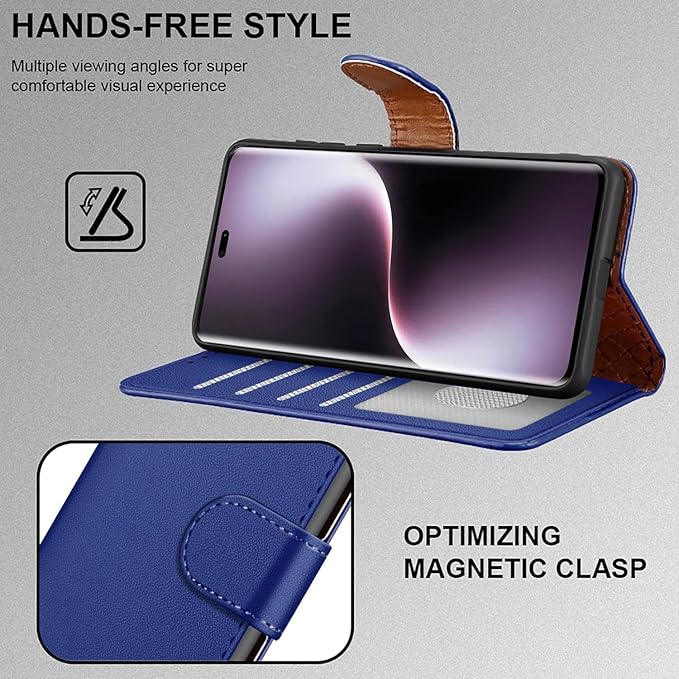 iCatchy for Honor Magic 7 Lite Case with 4 Card Slots Leather Wallet Flip Book RFID Blocking Magnetic Closure Kickstand Shockproof Protective Phone Cover Compatible with Magic 7 Lite