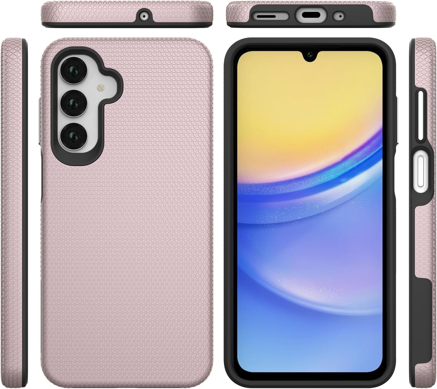 iCatchy Case for Samsung A17 A16 A26 Phone and 2X Screen Protector, Heavy Duty Rugged Military Grade Dual Layer Shockproof Matte Phone Cover