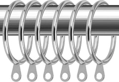 iCatchy Curtain Rings Hanging 38MM (Internal Diameter) X 12 Pack Metal Curtain Rings Pole Rod Voile Net (Silver)