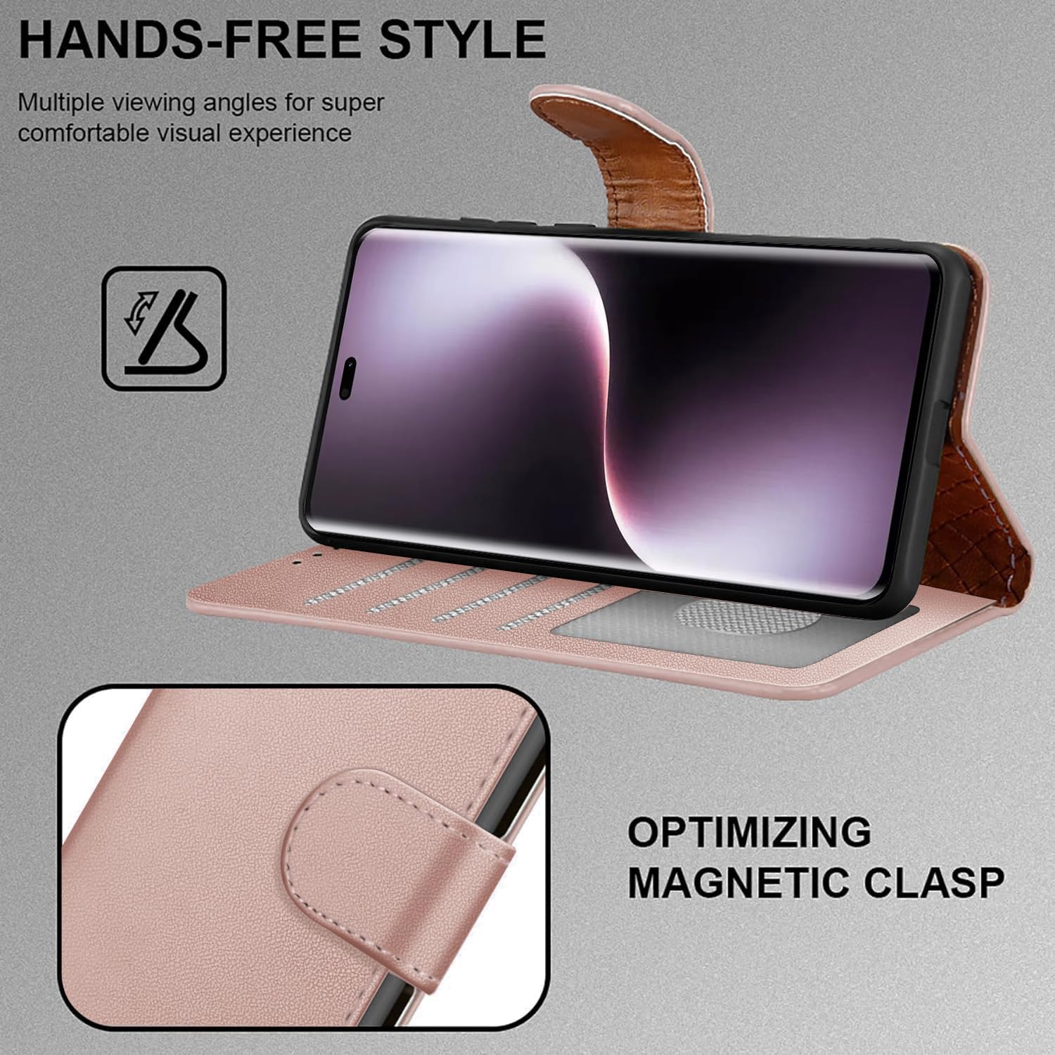 iCatchy for Honor Magic 7 Lite Case with 4 Card Slots Leather Wallet Flip Book RFID Blocking Magnetic Closure Kickstand Shockproof Protective Phone Cover Compatible with Magic 7 Lite