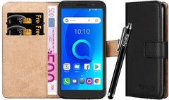 iCatchy For Alcatel 1 Case - Wallet Book [Stand View] Card Case Cover Premium Leather Folio Case for Alcatel 1 image 1