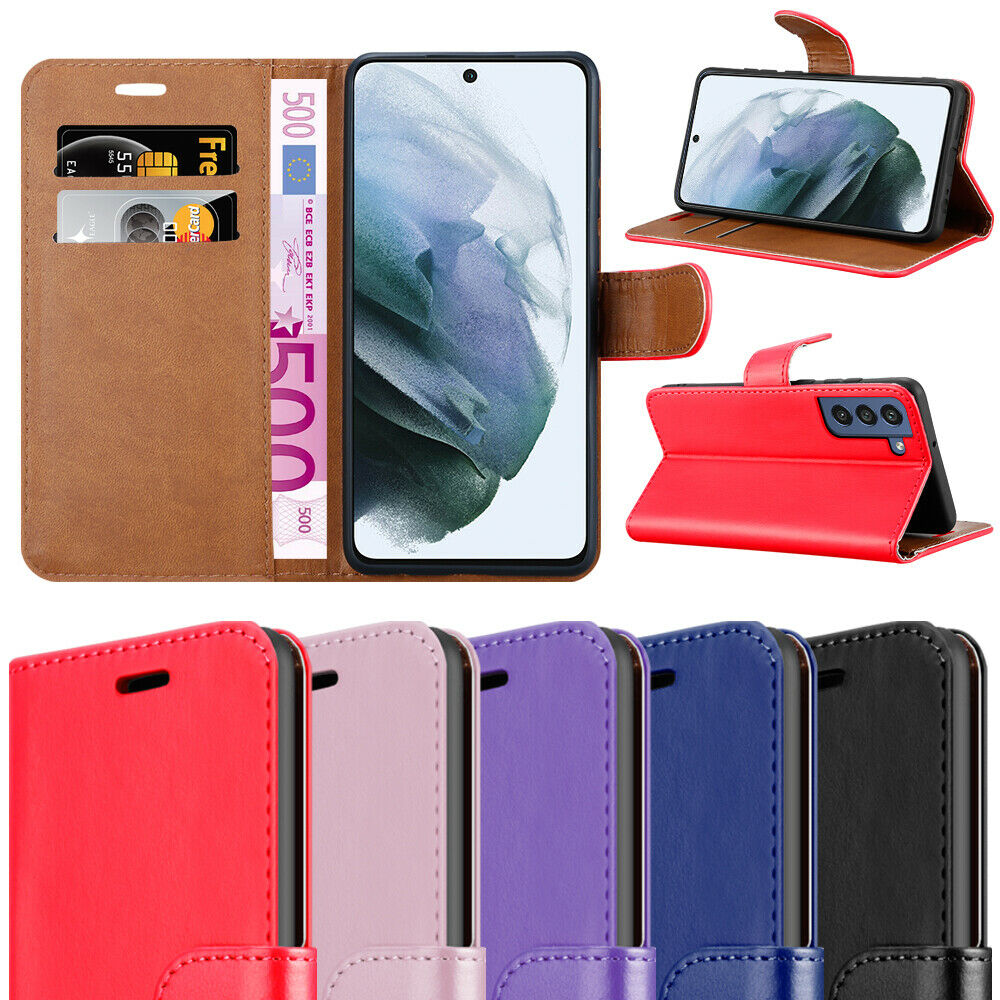 For Samsung Galaxy S21 FE Case Premium Leather Wallet Flip Card Slot Phone Cover image 0