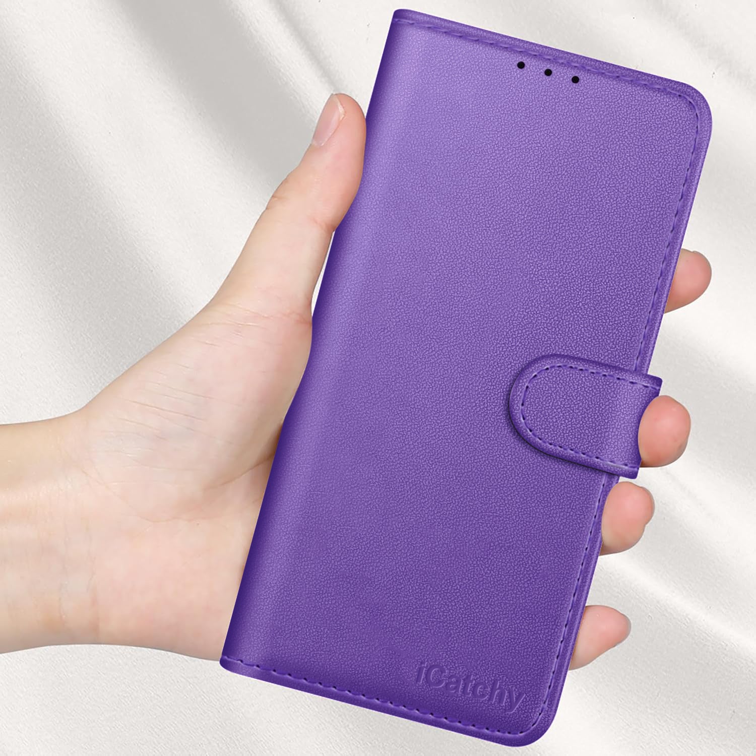 iCatchy for iPhone 17 Case with 3 Card Slots Leather Wallet Flip Book Magnetic Closure Kickstand Shockproof Protective Phone Cover compatible with iPhone 17