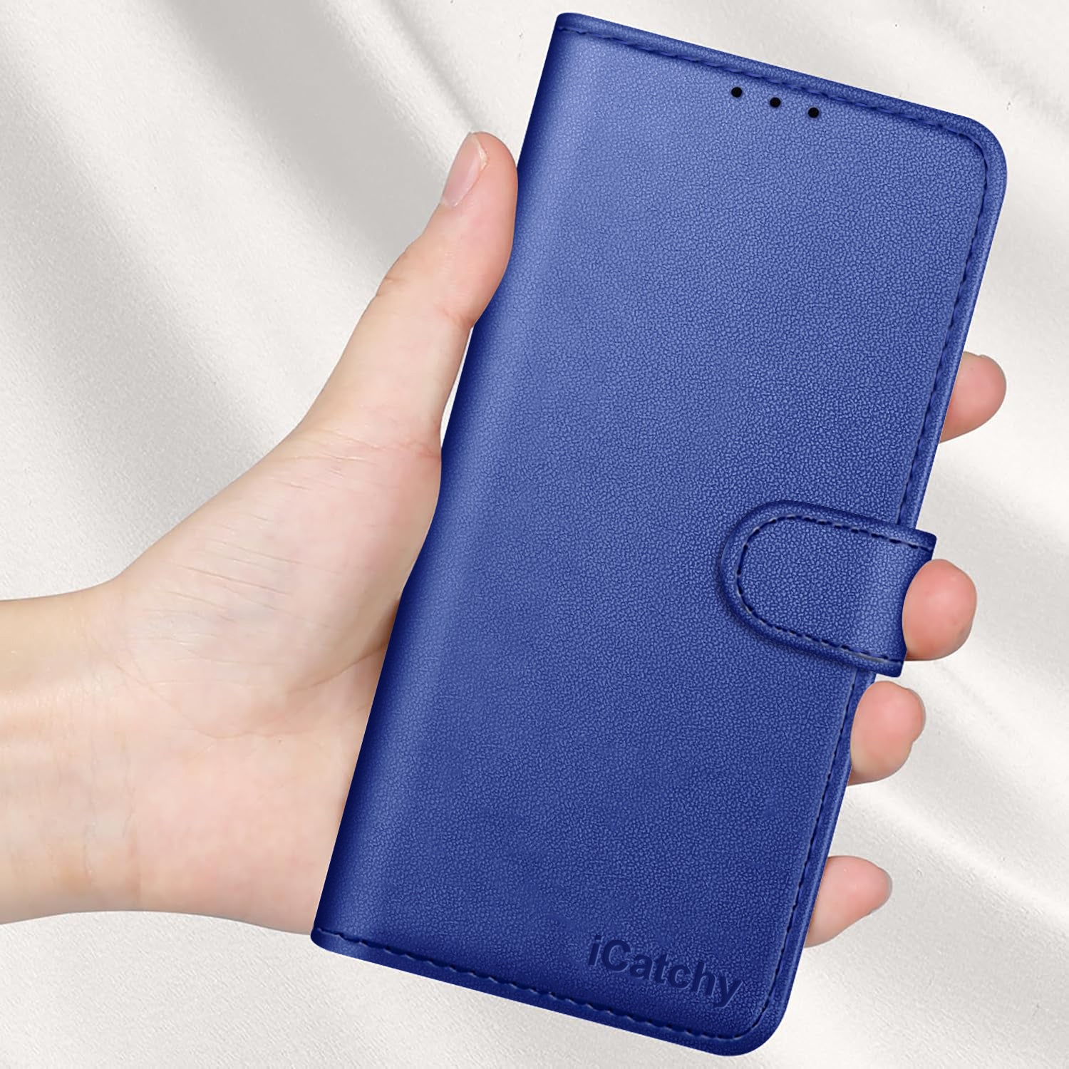 iCatchy for iPhone 17 Case with 3 Card Slots Leather Wallet Flip Book Magnetic Closure Kickstand Shockproof Protective Phone Cover compatible with iPhone 17