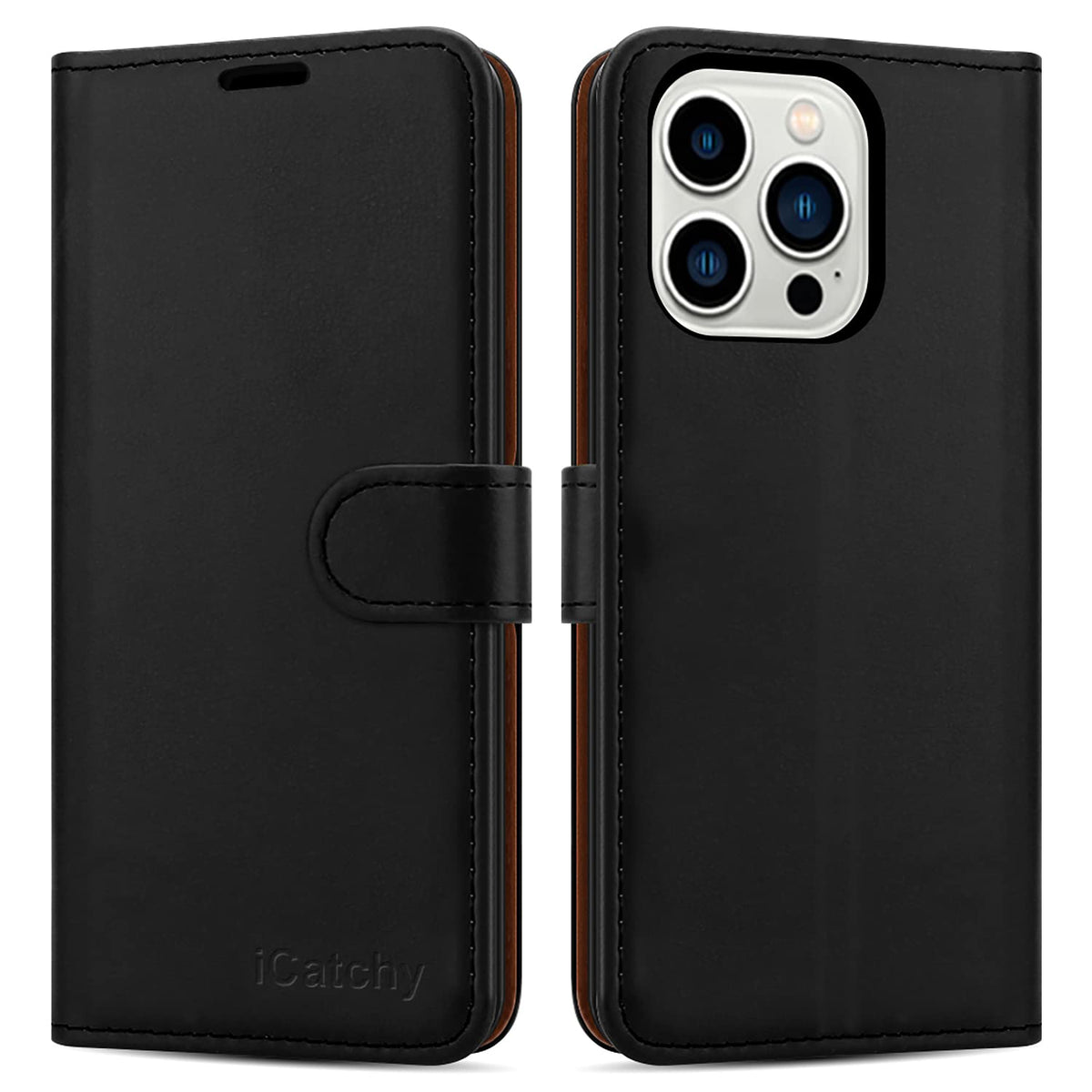 iCatchy for iPhone 14 Pro Max (6.7) Case Leather Wallet Book Stand view Magnetic Protect Flip Cover Compatible with iPhone 14 Pro Max image 0