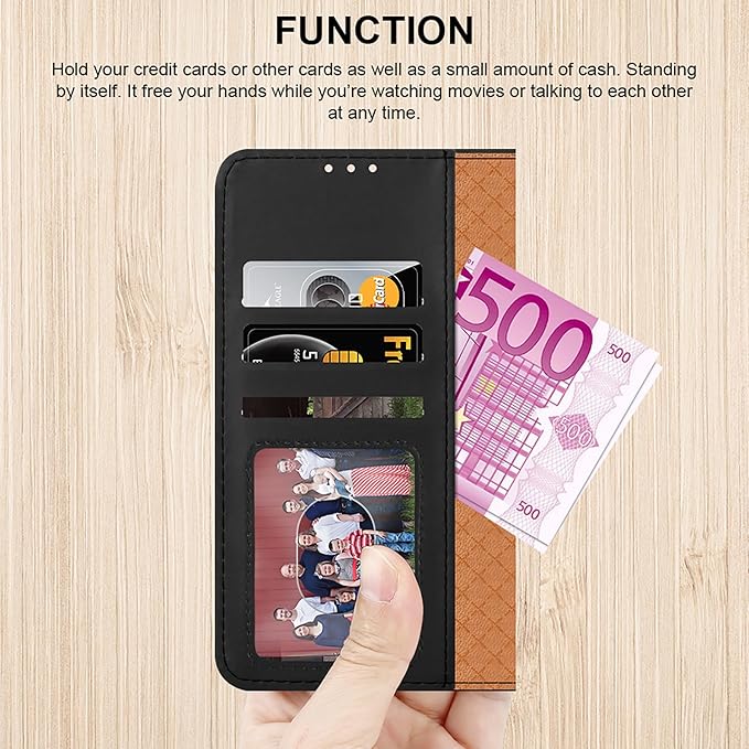 iCatchy for Google Pixel 8 Case Leather Wallet Book Flip Folio Stand View Magnetic Protect RFID Blocking Cover Compatible with Pixel 8 Phone