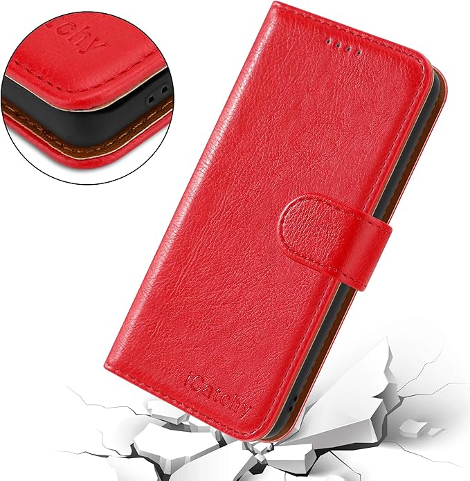 For Samsung Galaxy S21 Case Leather Wallet Flip Stand View Cover with Card Slots Compatible with Galaxy S21 (6.2'') Phone Cover