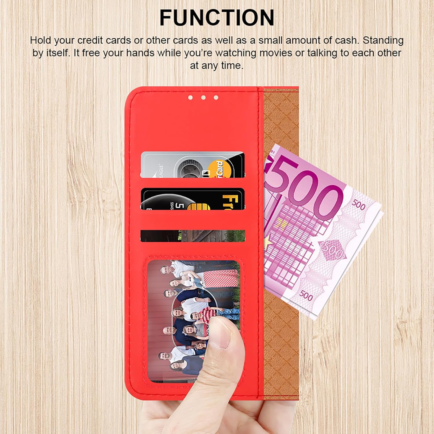 iCatchy for Samsung Galaxy A25 Case Leather Wallet Book Flip Folio Stand View Magnetic Protect RFID Blocking Cover compatible with Samsung A25 Phone Cover
