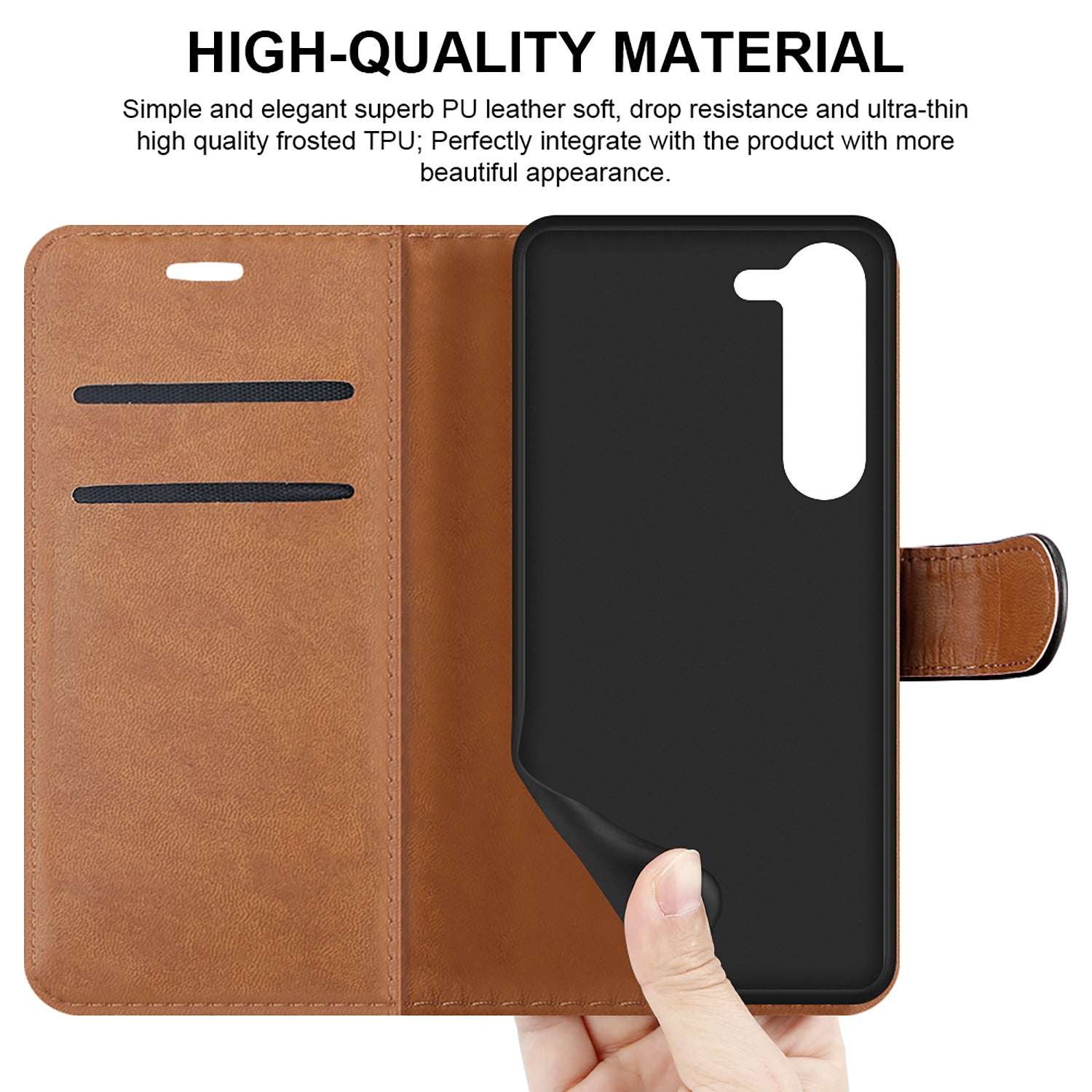 iCatchy for Samsung Galaxy S23 Case Leather Wallet Book Flip Folio Stand View Cover with Card Slots and Kickstand for Samsung Galaxy S23 Phone Cover image 5